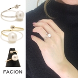 ストーン＆パールフォークリング 指輪 フリーサイズ | FACION | 詳細画像1 