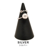 ストーン＆パールフォークリング 指輪 フリーサイズ | FACION | 詳細画像2 