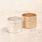 幅広エンボスソフトメタルリング 指輪 シルバー | FACION | 詳細画像1 