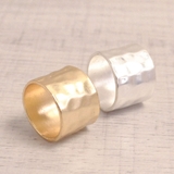 幅広エンボスソフトメタルリング 指輪 シルバー | FACION | 詳細画像3 