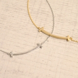 スマイルカーブラインメタルネックレス T T字 | FACION | 詳細画像1 