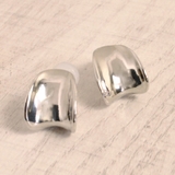 シルバー | 曲線メタルフォルムノンホールピアス イヤリング ノンホール | FACION