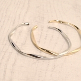 スリムウェーブメタルバングルブレスレット 曲線 歪み | FACION | 詳細画像1 