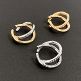 片耳用クロスフープイヤーカフ ノンホールピアス イヤリング | FACION | 詳細画像4