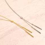 スライド式メタルロングY字ネックレスラインシンプルロングチェーンパーティー | FACION | 詳細画像1 