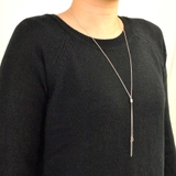 スライド式メタルロングY字ネックレスラインシンプルロングチェーンパーティー | FACION | 詳細画像6 