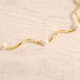 変形メタル＆パール付チョーカーネックレスニュアンストレンド人気 | FACION | 詳細画像3 