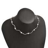 変形メタル＆パール付チョーカーネックレスニュアンストレンド人気 | FACION | 詳細画像5 