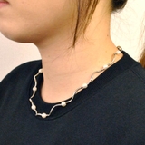 変形メタル＆パール付チョーカーネックレスニュアンストレンド人気 | FACION | 詳細画像6 