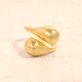 ゴールド | ダブルドロップメタルリング 指輪シルバーゴールドフリーサイズボリューム | FACION