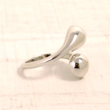 ダブルドロップメタルリング 指輪シルバーゴールドフリーサイズボリューム | FACION | 詳細画像2 