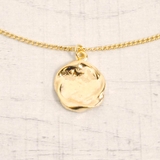 ゴールド | エンボスメタルネックレス コインメダルプチペン定番ペンダント人気トレンド | FACION