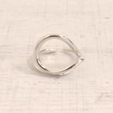 シルバー | オープンニュアンスメタル 指輪変形デザイン個性的ピンキー | FACION