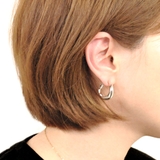 変形プランプメタルフープイヤリング 軟骨ピアスノンホールピアスゆがみ | FACION | 詳細画像5