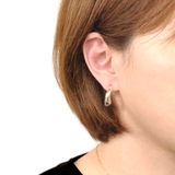 変形プランプメタルフープイヤリング 軟骨ピアスノンホールピアスゆがみ | FACION | 詳細画像6