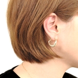 変形プランプメタルフープイヤリング 軟骨ピアスノンホールピアスゆがみ | FACION | 詳細画像7