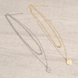 英国コイン2連チェーンネックレス シルバーゴールド結婚式レディース | FACION | 詳細画像3 