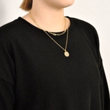 英国コイン2連チェーンネックレス シルバーゴールド結婚式レディース | FACION | 詳細画像7 