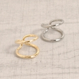 ブリッジメタルラインリング 指輪 シルバーゴールド2連ワイド | FACION | 詳細画像1 