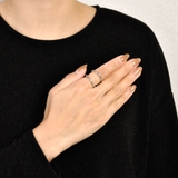 ブリッジメタルラインリング 指輪 シルバーゴールド2連ワイド | FACION | 詳細画像6 