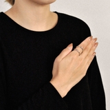 ブリッジメタルラインリング 指輪 シルバーゴールド2連ワイド | FACION | 詳細画像8 