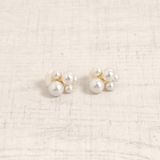 5pcs | バブルパールイヤリング ノンホールピアスゴールド樹脂 | FACION