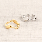 ウェーブニュアンスメタルリング 指輪 変形ゆがみシルバーゴールド | FACION | 詳細画像1