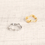 ウェーブニュアンスメタルリング 指輪 変形ゆがみシルバーゴールド | FACION | 詳細画像2