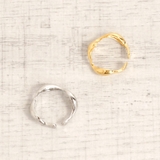 ウェーブニュアンスメタルリング 指輪 変形ゆがみシルバーゴールド | FACION | 詳細画像3