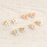 パステルカラーストーン付フラワーピアス 春夏花チタンポスト浴衣 | FACION | 詳細画像1 