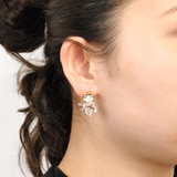 ボリュームフラワーストーン付ピアス 春夏花チタンポスト浴衣 | FACION | 詳細画像4 