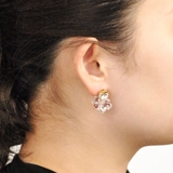 ボリュームフラワーストーン付ピアス 春夏花チタンポスト浴衣 | FACION | 詳細画像6 