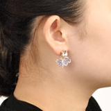 ボリュームフラワーストーン付ピアス 春夏花チタンポスト浴衣 | FACION | 詳細画像7 