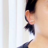 パールラインバーイヤリング レディース シルバー ゴールド ノンホールピアス | FACION | 詳細画像4