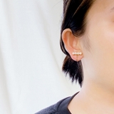 パールラインバーイヤリング レディース シルバー ゴールド ノンホールピアス | FACION | 詳細画像5