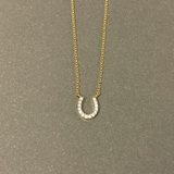 ゴールド | ミニ馬蹄ジルコニアネックレス ホースシュー レディース | FACION