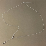 ニュアンスドロップY字ロングネックレス 雫型 涙型 変形 レディース | FACION | 詳細画像2