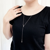 ニュアンスドロップY字ロングネックレス 雫型 涙型 変形 レディース | FACION | 詳細画像5