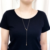 ニュアンスドロップY字ロングネックレス 雫型 涙型 変形 レディース | FACION | 詳細画像6