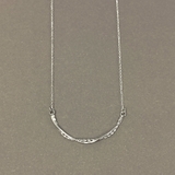 シルバー | カーブツイストメタルネックレス スマイル ペンダント | FACION