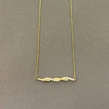 ゴールド | ツイストサイドバーネックレス ジルコニア 変形 レディース ペンダント | FACION