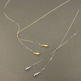 ダブルドロップスライドチェーンネックレス 雫型 涙型 ロング レディース | FACION | 詳細画像1