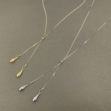 ダブルドロップスライドチェーンネックレス 雫型 涙型 ロング レディース | FACION | 詳細画像3