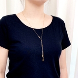 ダブルドロップスライドチェーンネックレス 雫型 涙型 ロング レディース | FACION | 詳細画像4