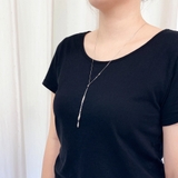 ダブルドロップスライドチェーンネックレス 雫型 涙型 ロング レディース | FACION | 詳細画像6