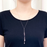 ダブルドロップスライドチェーンネックレス 雫型 涙型 ロング レディース | FACION | 詳細画像7