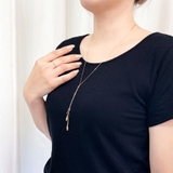 ダブルドロップスライドチェーンネックレス 雫型 涙型 ロング レディース | FACION | 詳細画像8