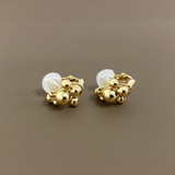 ゴールド | バブルメタルボールイヤリング レディース イヤーカフ | FACION