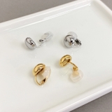 ラウンドメタルドームイヤリング イヤーカフ ノンホールピアス | FACION | 詳細画像2 