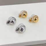 ラウンドメタルドームイヤリング イヤーカフ ノンホールピアス | FACION | 詳細画像1 